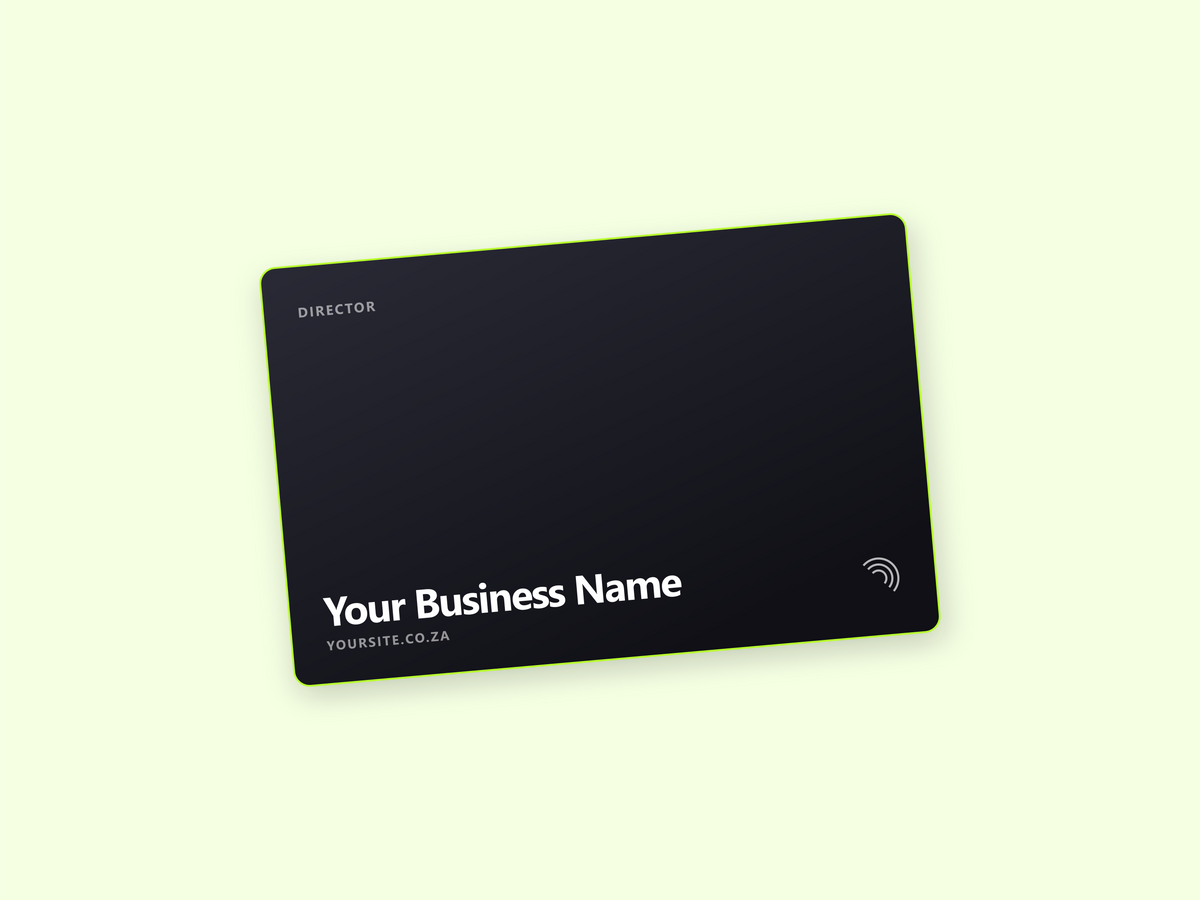 Matte black stainless steel NFC card, R99