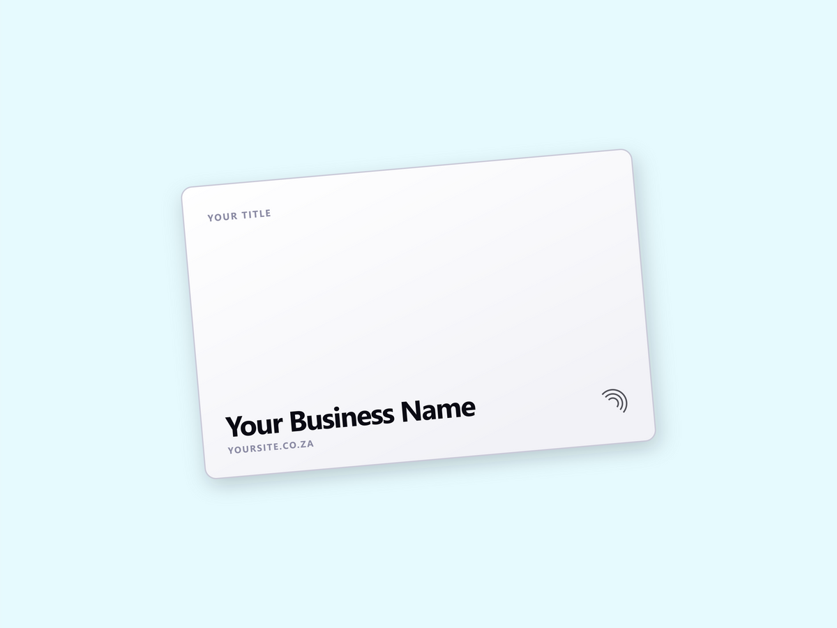 Basic white PVC NFC card, R29